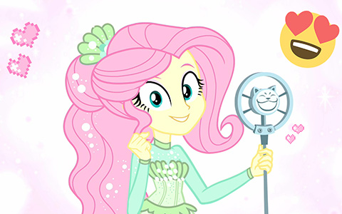 New romantic outfit for Fluttershy in My Little Pony Equestria Girls short "So Much More to Me"