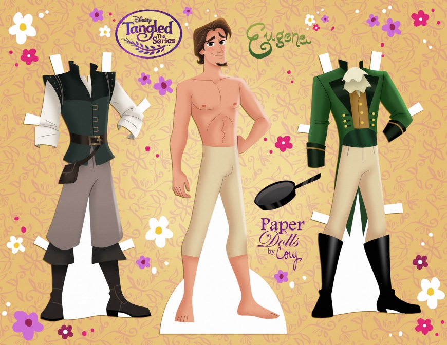 Tangled the series: Eugene Fitzherbert paper doll