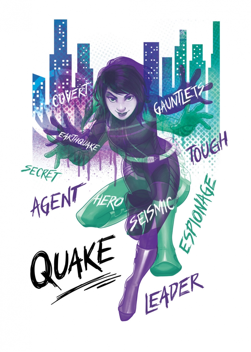 Marvel Rising: Secret Warriors Quake official art