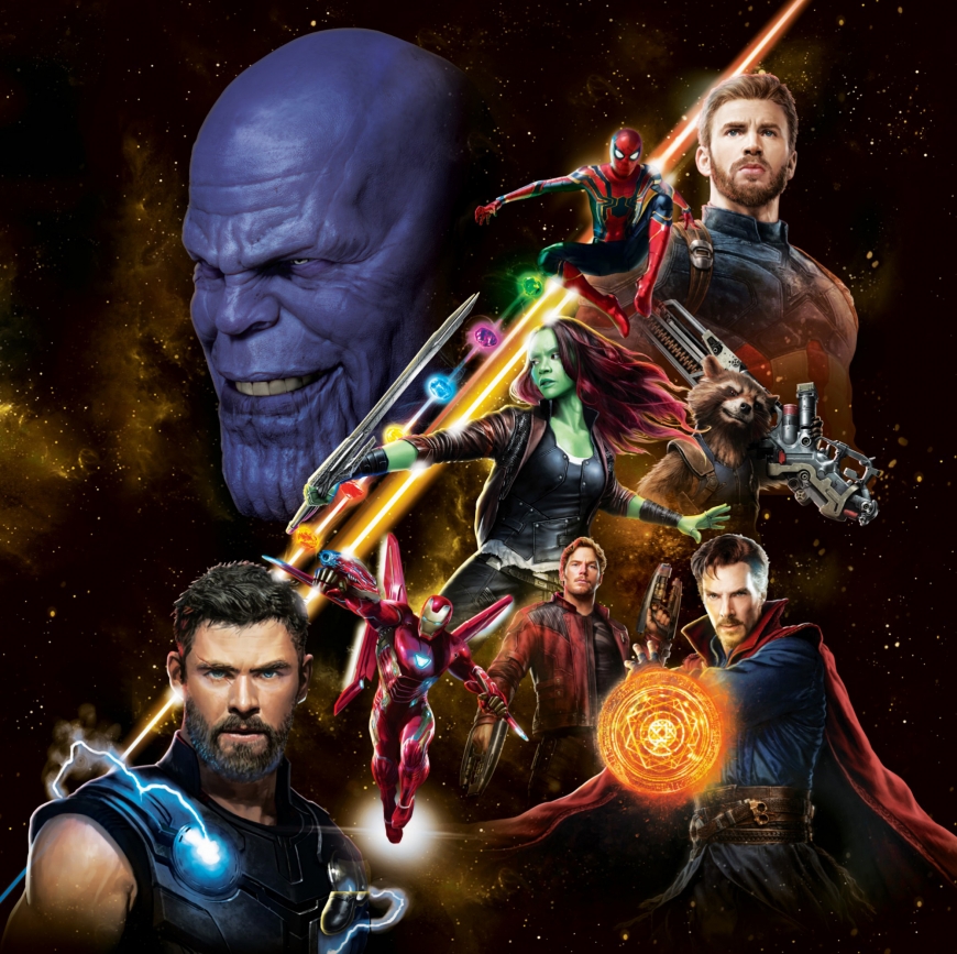 Avengers Infinity War posters, collages and official art