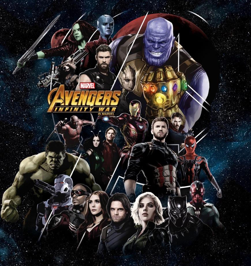 Avengers Infinity War posters, collages and official art