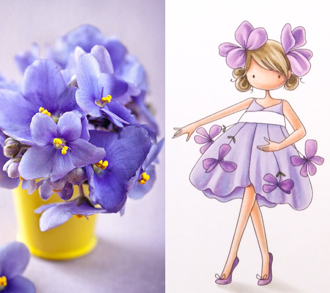 Flower humanization - flower girls - Violet