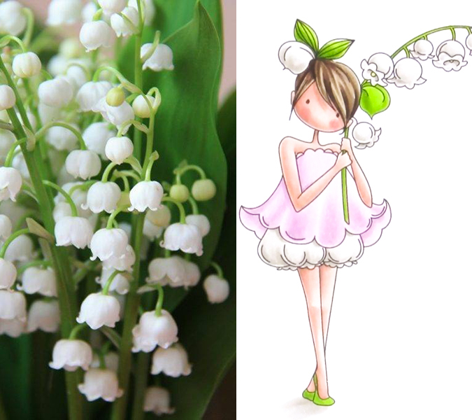 Flower humanization - flower girls - Lily of the valley