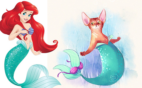 If Disney Princess were cats