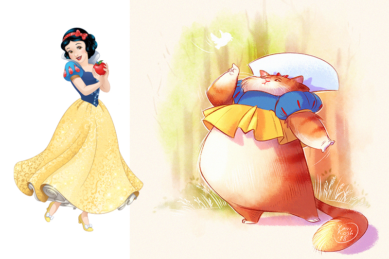 If Disney Princess were cats Snow White