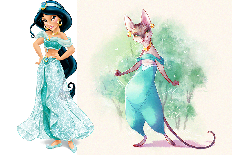 If Disney Princess were cats princess Jasmine
