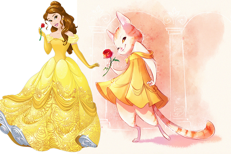 If Disney Princess were cats Belle