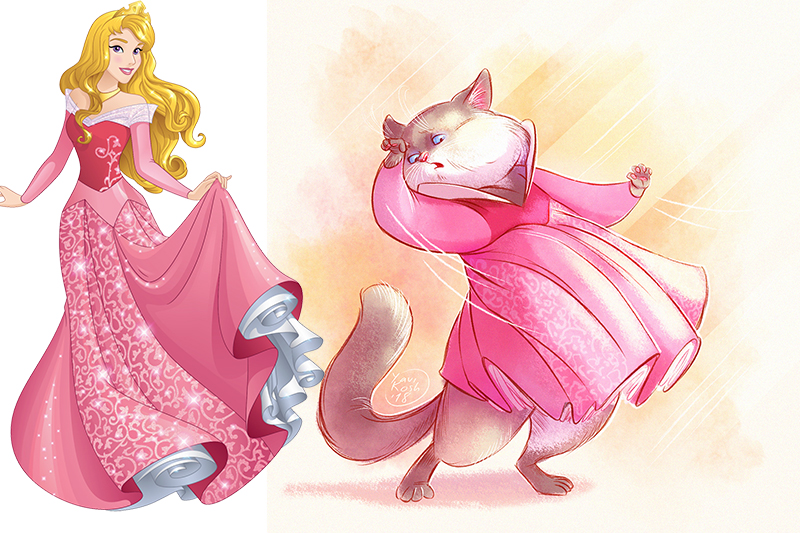 If Disney Princess were cats Sleeping Beauty