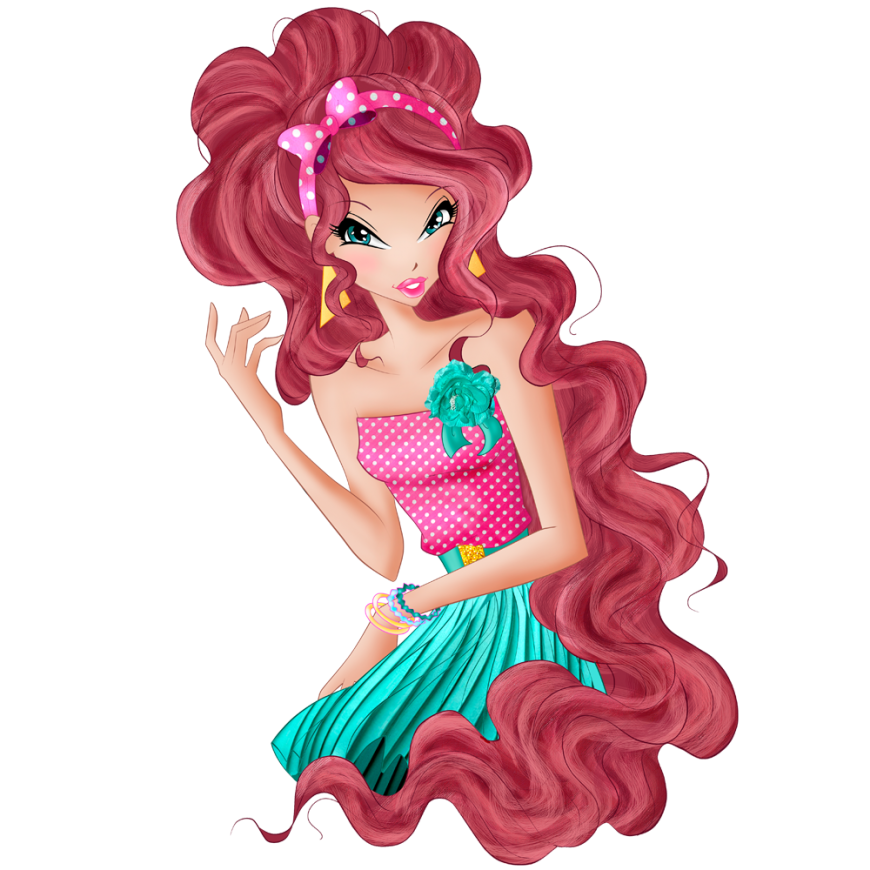 World of Winx Chef Chic Layla  dotted outfit png picture