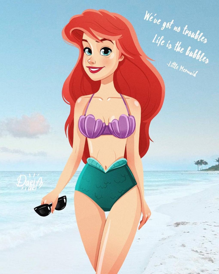 Disney Princess Ariel in swimsuit