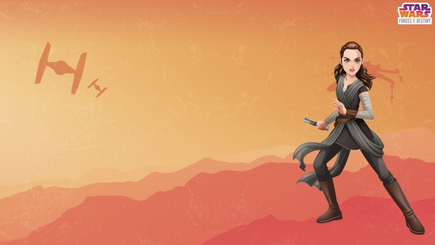 REY of JAKKU Star Wars: Forces of Destiny desktop wallpaper