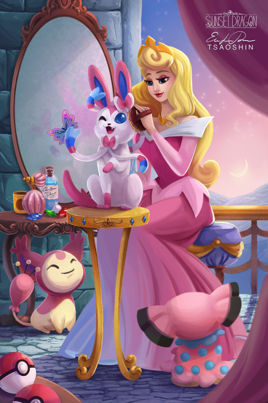 Disney Princesses paired with Eeveelutions