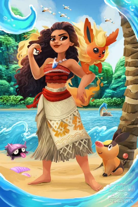 Disney Princesses paired with Eeveelutions