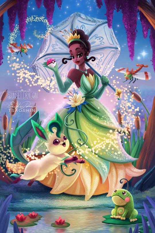 Disney Princesses paired with Eeveelutions