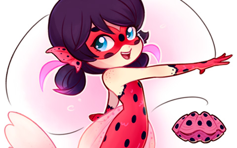 Super cute mermaids - aqua form of Miraculous Ladybug characters from season 2