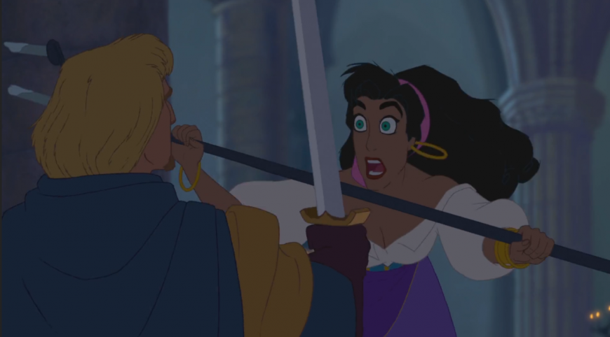 Animated movies paused at the right moment