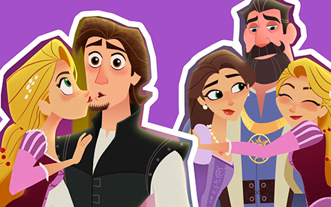 Hugs and kisses in Rapunzel's Tangled Adventure