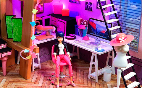 DIY Miraculous Ladybug Marinette's miniature doll room