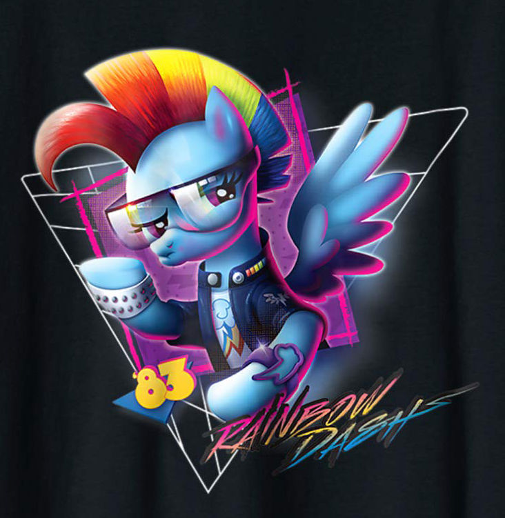 My Little Pony 80's Style special Comic Con 2018 design Rainbow Dash