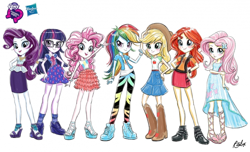 Equestria Girls My Little Pony official art in new style