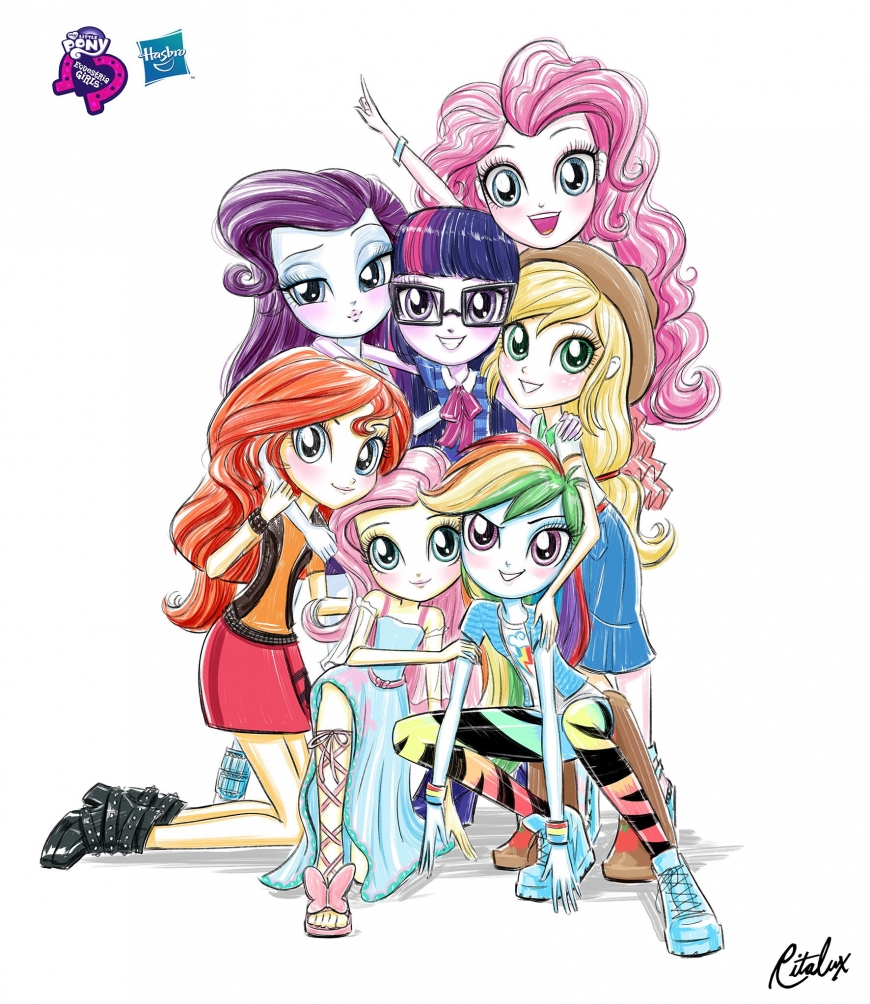 Equestria Girls My Little Pony official art in new style