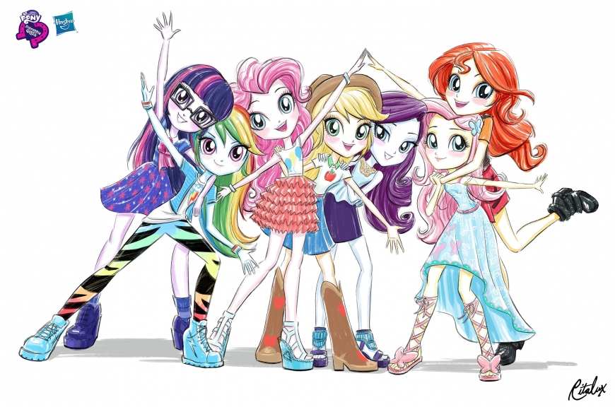 Equestria Girls My Little Pony official art in new style