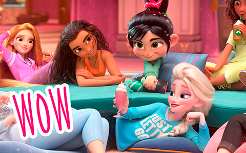 Disney Princesses in modern clothes from Ralph Breaks the Internet