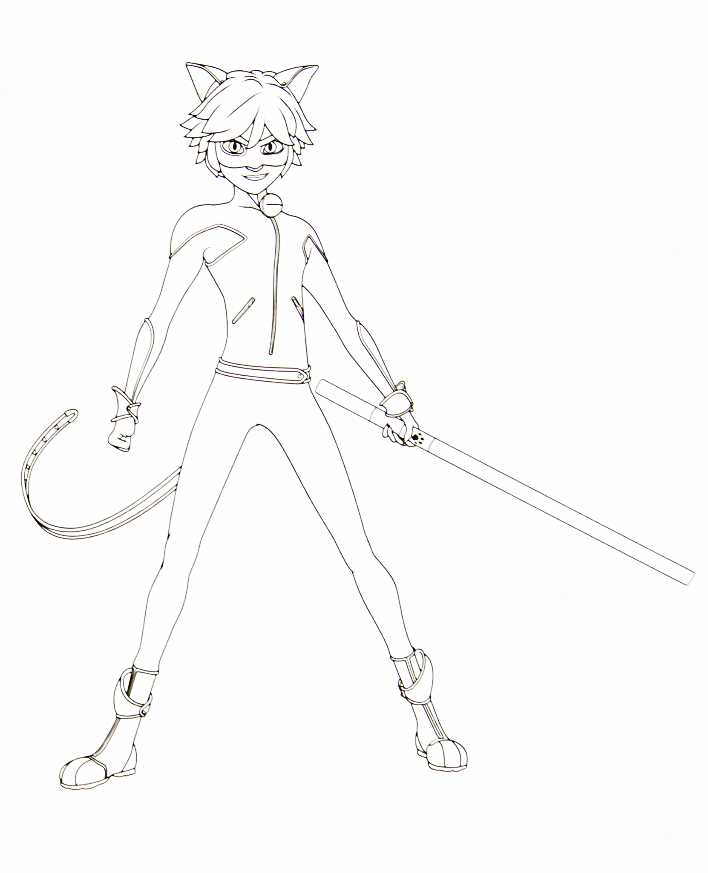 Miraculous Ladybug new coloring pages Chat Noir