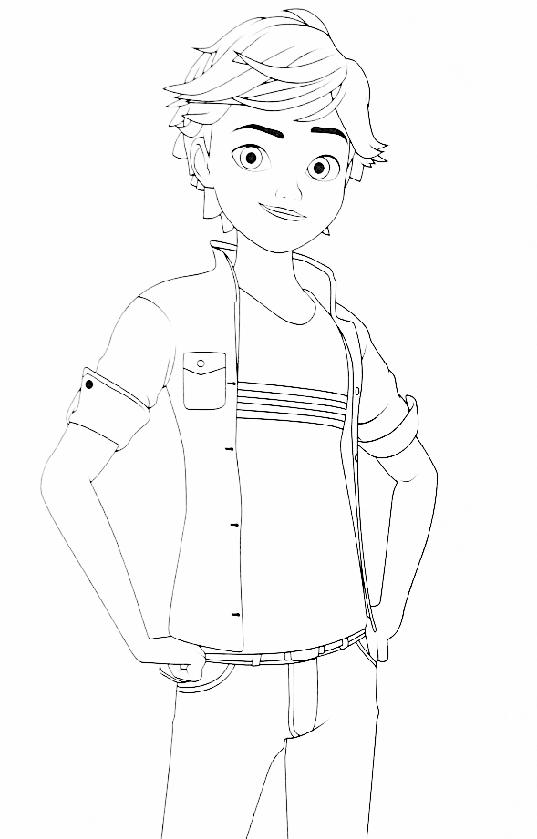Miraculous Ladybug new coloring pages Adrien