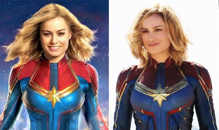 The fan added a smile to the Captain Marvel and in return received a wild superhero flashmob