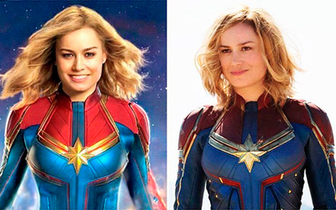 The fan added a smile to the Captain Marvel and in return received a wild superhero flashmob