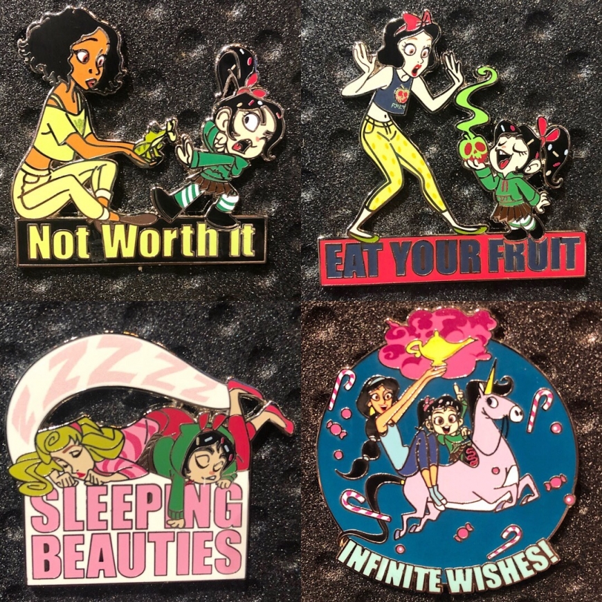 Ralph Breaks the Internet Mystery enamel pins from parks with Disney Princesses