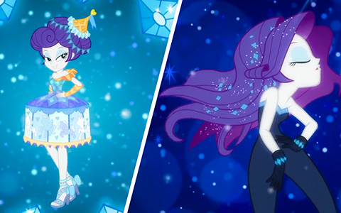 2 new stunning outfits for Equestria Girls Rarity from The Other Side short