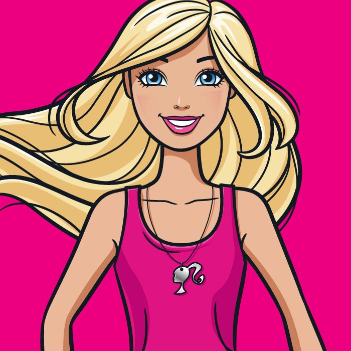 Barbie official art cool icons for social media
