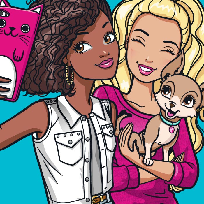 Barbie official art cool icons for social media