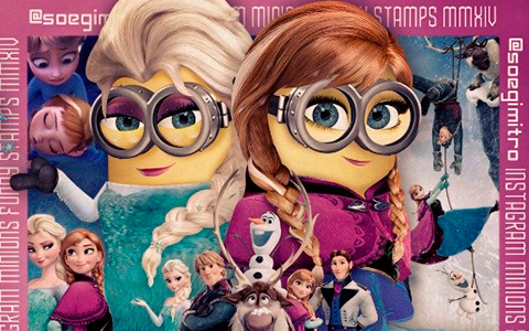 Artist replaced the Disney Princesses with Minions