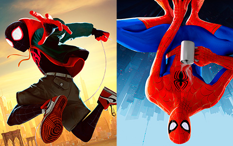 All six spiders in Spider-Man: Into the Spider-Verse big HD posters