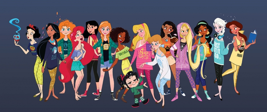 Art Director and Heads of Animation of Ralph Breaks the Internet talks about the Disney Princesses in their comfy new clothes