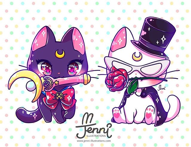 Cutest art of sparkling kittens from Jennillustrations - YouLoveIt.com