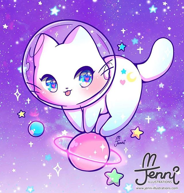 Cutest art of sparkling kittens from Jennillustrations - YouLoveIt.com