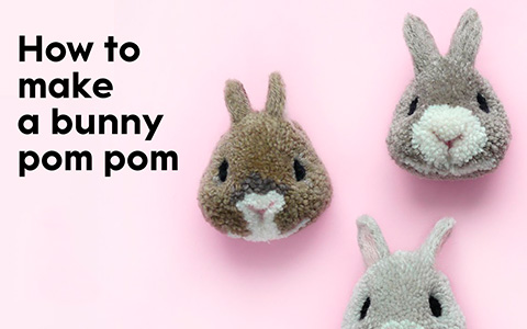 How To Make A Bunny pompom - video tutorial