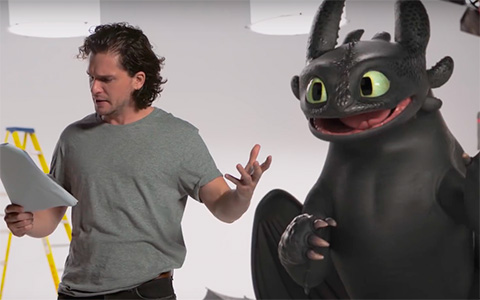 Kit Harington Auditions with Toothless - HOW TO TRAIN YOUR DRAGON: THE HIDDEN WORLD  funniest promo