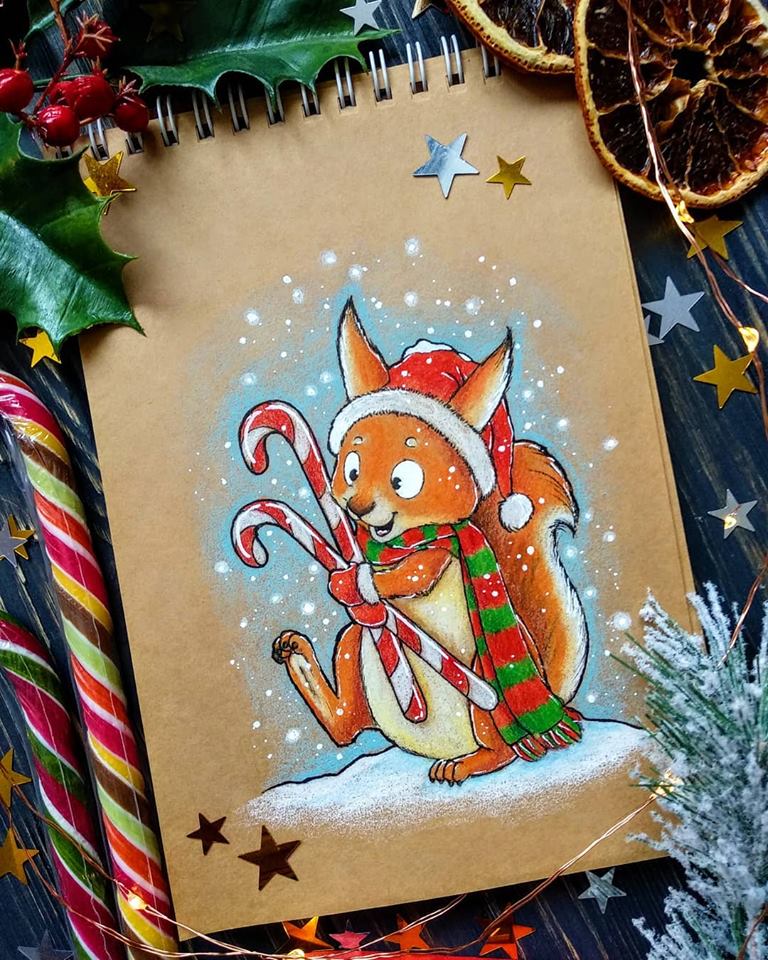 Christmas animals cards