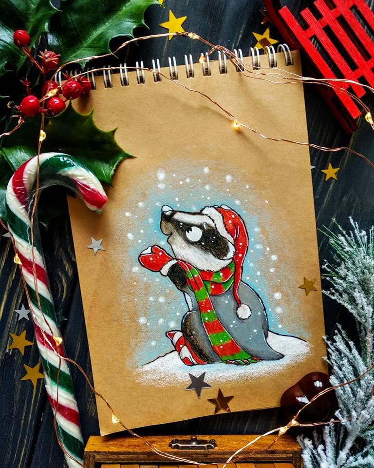 Christmas animals cards