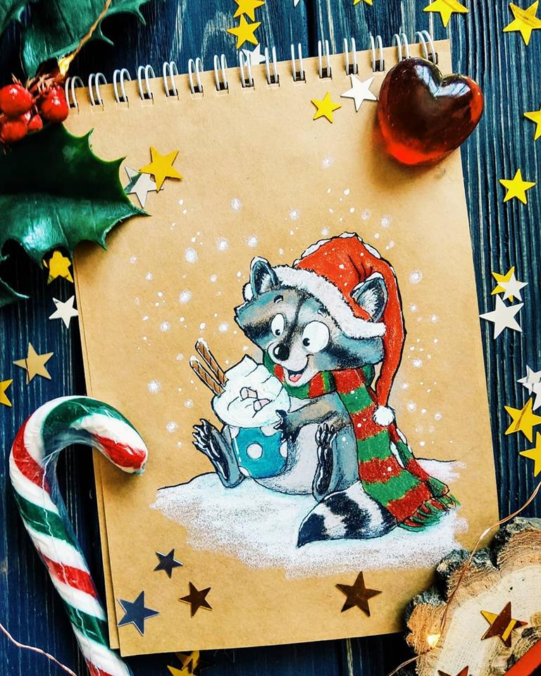 Christmas animals cards