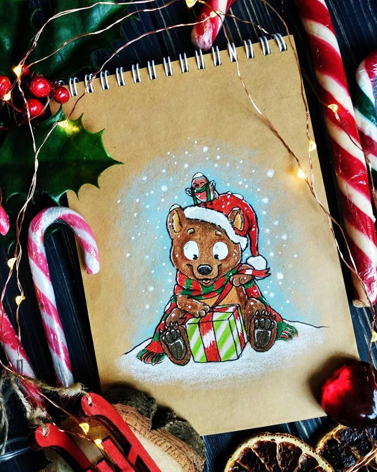 Christmas animals cards