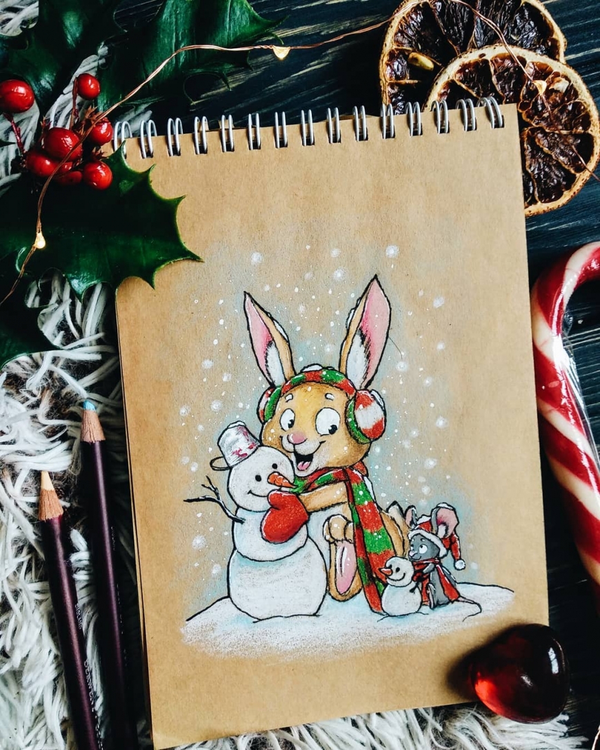 Christmas animals cards