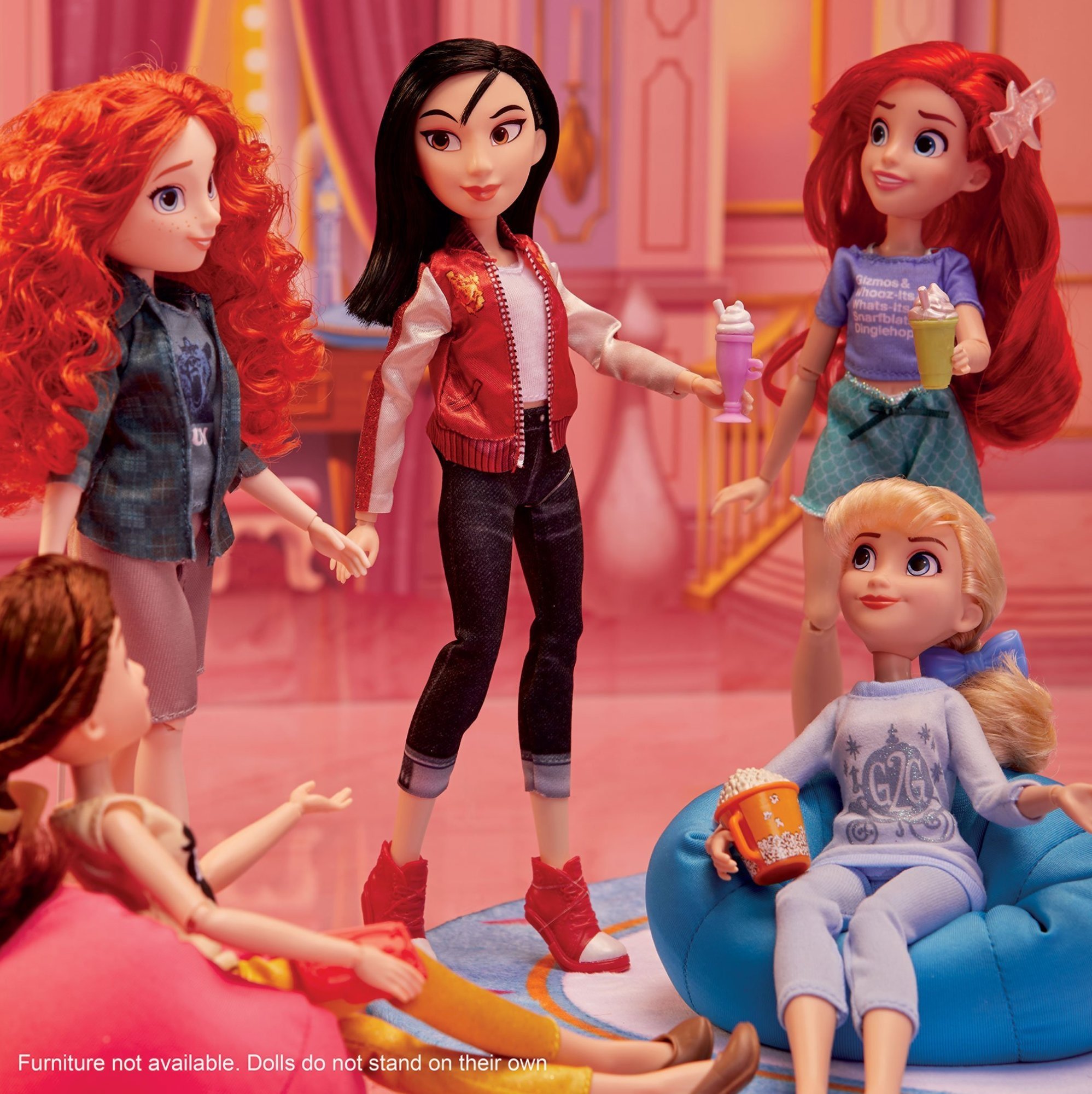 7 Disney Store 20” Plush Princess Dolls Elsa Anna Ariel Rapunzel Bo Peep  Merida