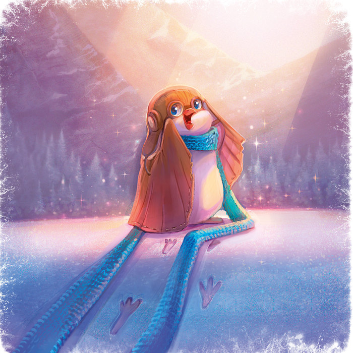 Pinguin with a big dream illustration story