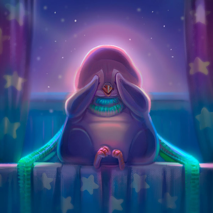 Pinguin with a big dream illustration story